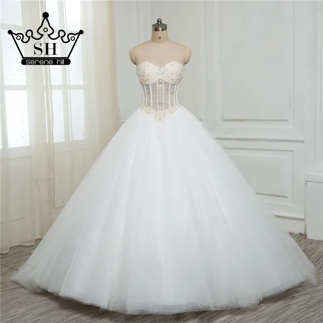 Luxurious Bling Strapless Wedding 