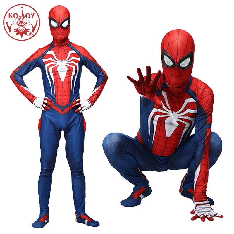 Insomniac костюм Человека-паука Комбинезоны Боди спандекс игры Spidey Косплей Хэллоуин Человек-паук костюмы для взрослых Косплей