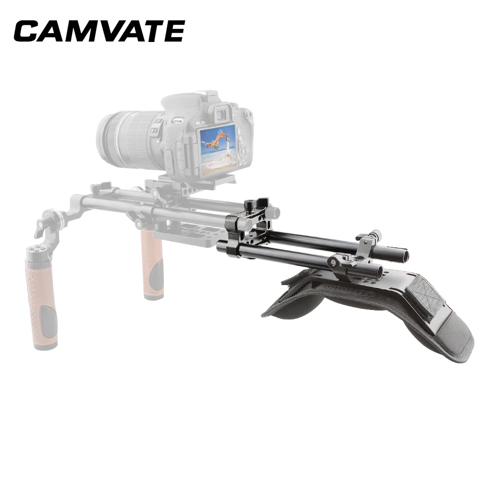 CAMVATE пены плечевая накладка с 15 мм Двойным Зажимом M12 200mm стержень для DLSR
