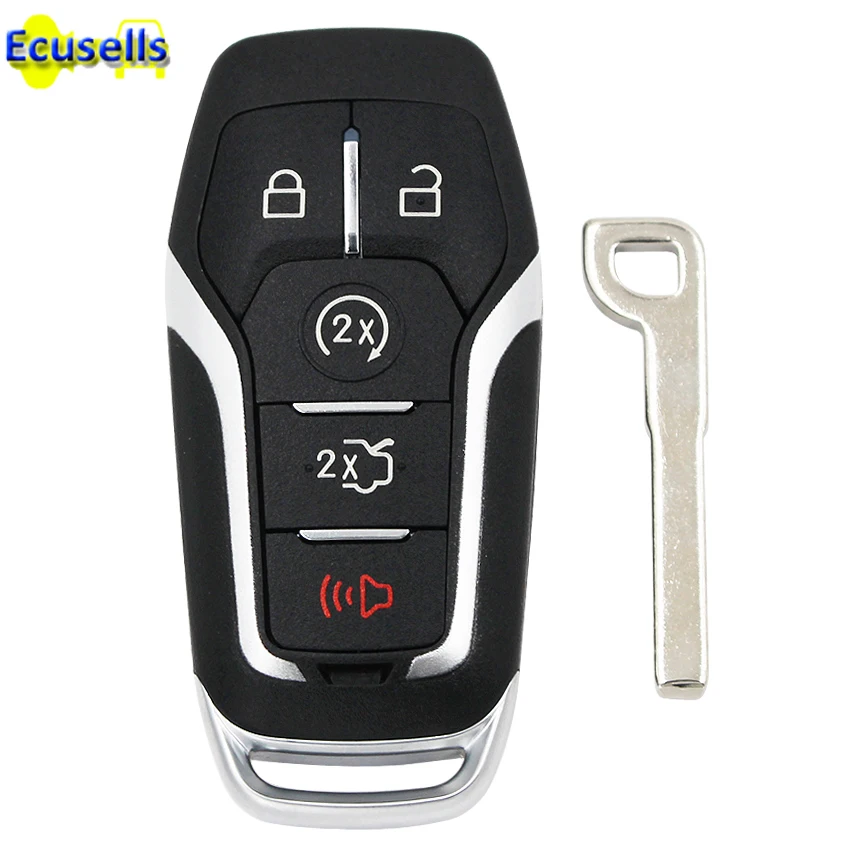 

Remote Smart Prox 5 buttons remote key case shell fob for Ford Fusion Explorer edge Mustang 2015-2017 M3N-A2C3124330 uncut HU101