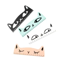 1PC Kawaii cat design ruler Funny stationery wooden rulers Office accessories School escolar kids study supplies