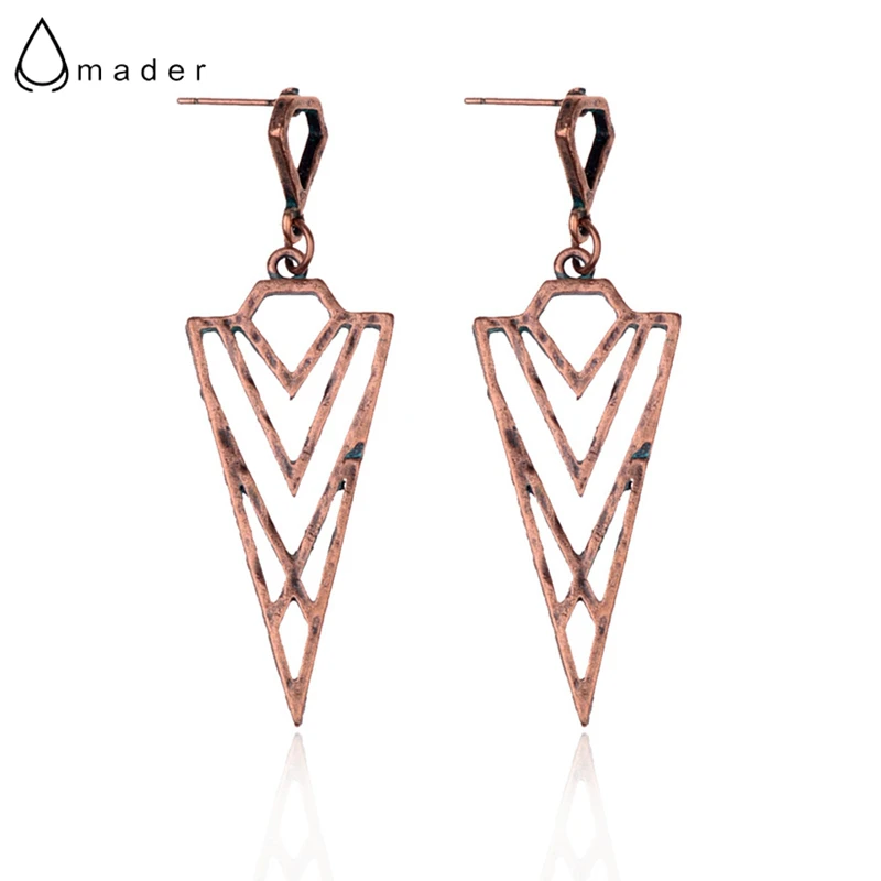 

Amader 2018 Fashion Women Triangle Bronze Stud Earrings Boho Summer Earrings Trendy Ladies Earrings Fashion Jewelry HQE810