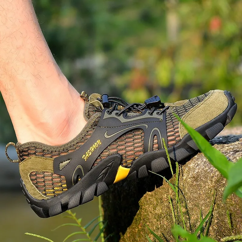 الصيف الرجال دائم أحذية ماء الشاطئ المنبع أحذية غير زلة رجل أكوا أحذية المشي في الهواء الطلق أحذية رياضية بيرفوت رياضية تنفس