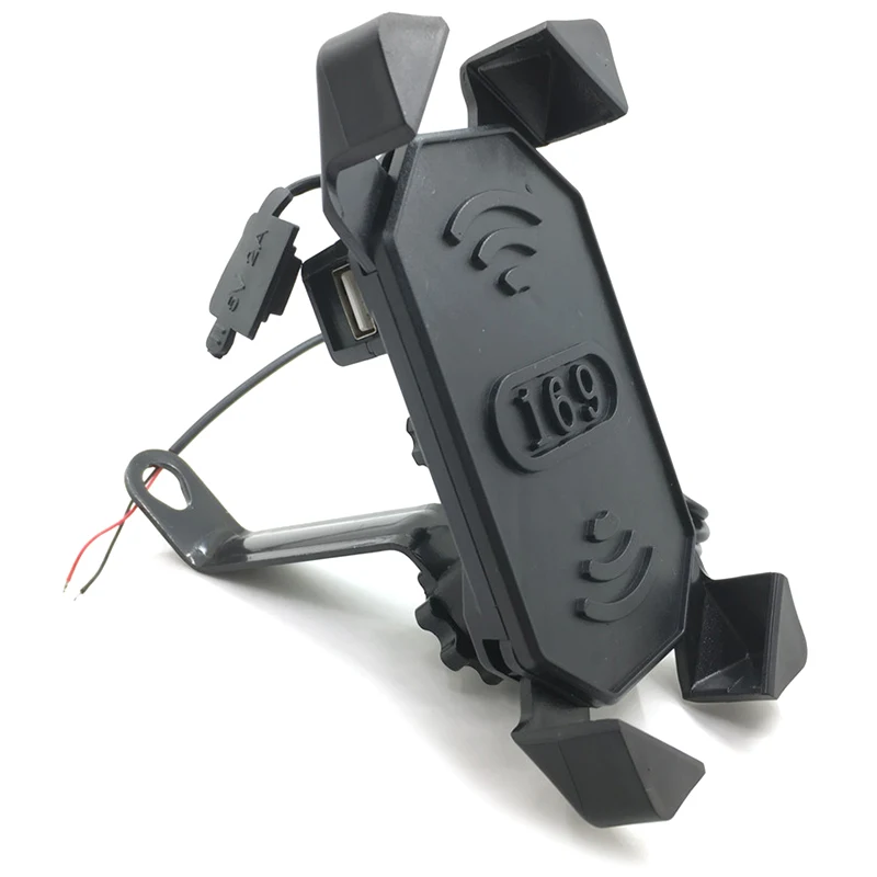 Motorcycle Phone Gps Clamp Holder Mount for 3.5 7 Inch Device 12V