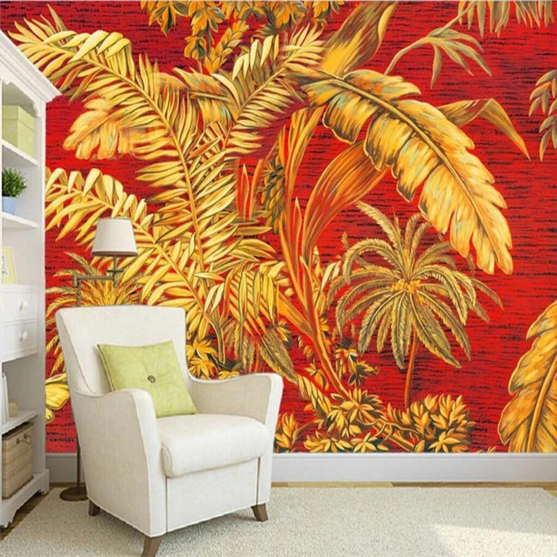 beibehang painted palm bacon tree photo papel de parede 3D wallpaper for  wall paper painting mural wallpaper for living room