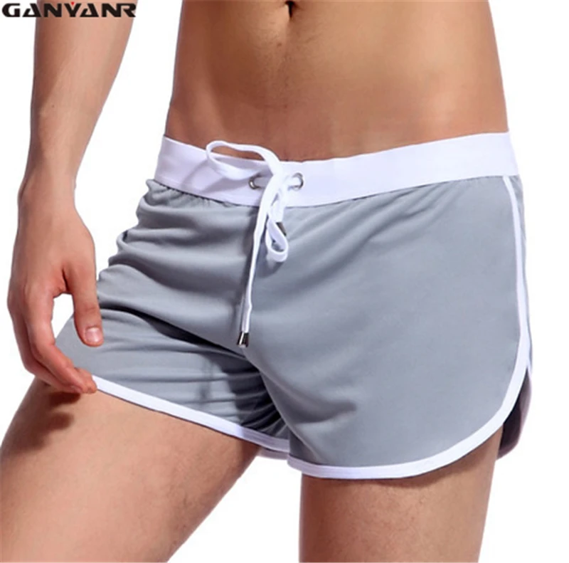 

GANYANR Brand Gym Shorts Leggings Marathon Jogging Sport Fitness Men Crossfit Running Sweat Gay Penis Pouch Running Wear Outdoor