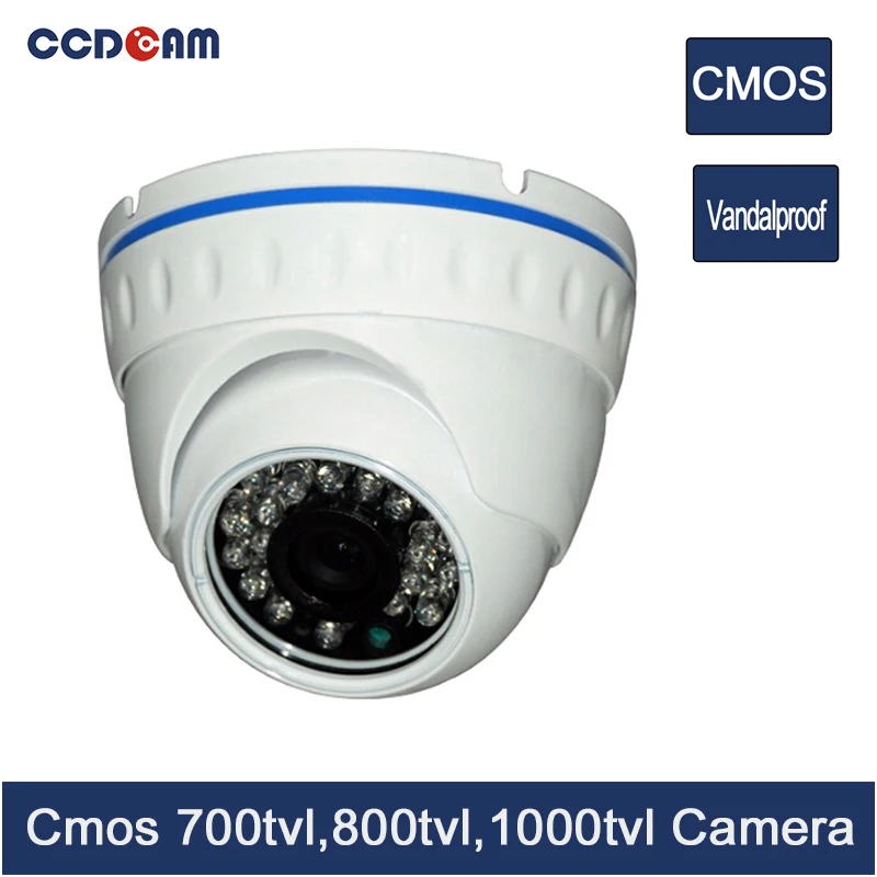 

CCDCAM cmos 700/ 800/ 1000 tvl cctv dome camera vandalproof home security system