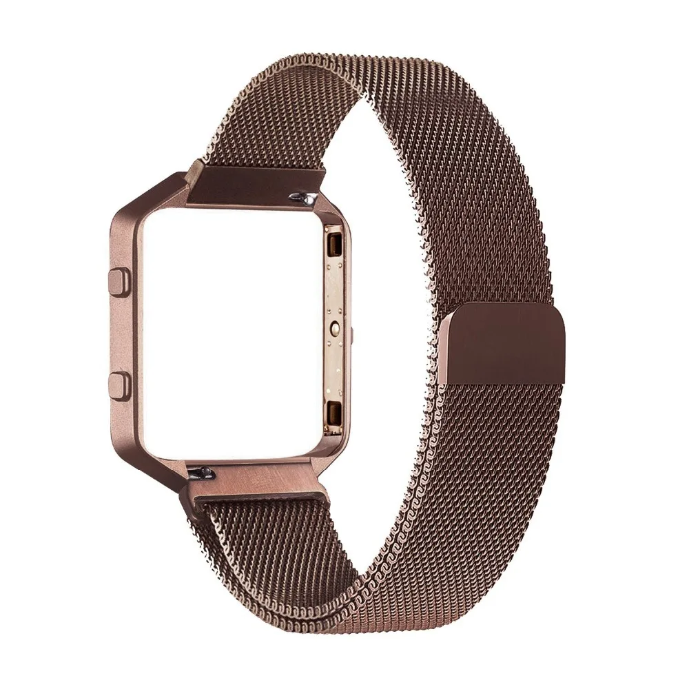 Сетчатый петельный ремешок 23 мм + металлическая рамка для Fitbit Blaze браслет часов из
