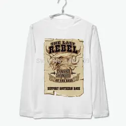 Рок Модные последний Rebel на дороге Южной рок Lynyrd Skynyrd орел логотип с длинными рукавами футболка