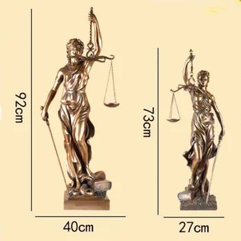 

Lady Justice Goddess Of Justice Full-Length Portrait Statue Creative Figures Colophony Crafts Living Room Decoration G1009