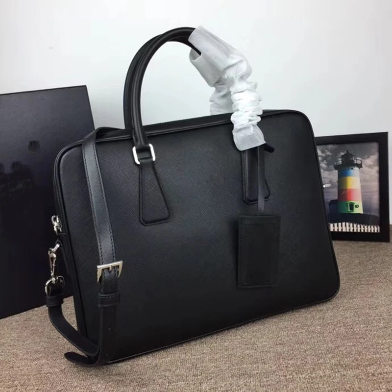 

Men designer Cowhide Leather Briefcase Genuine Leather Handbags Shoulder Bag Men's High Quality Luxury Business Messenger Bags