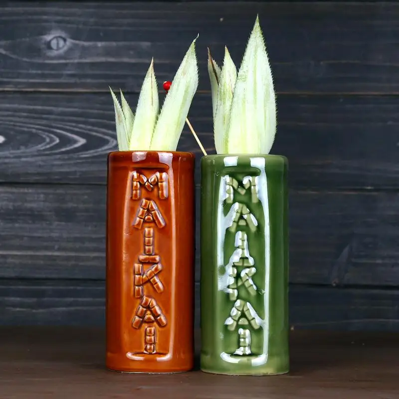 Гавайские кружки Tiki Коктейльная чашка пивная кружка для вина керамические