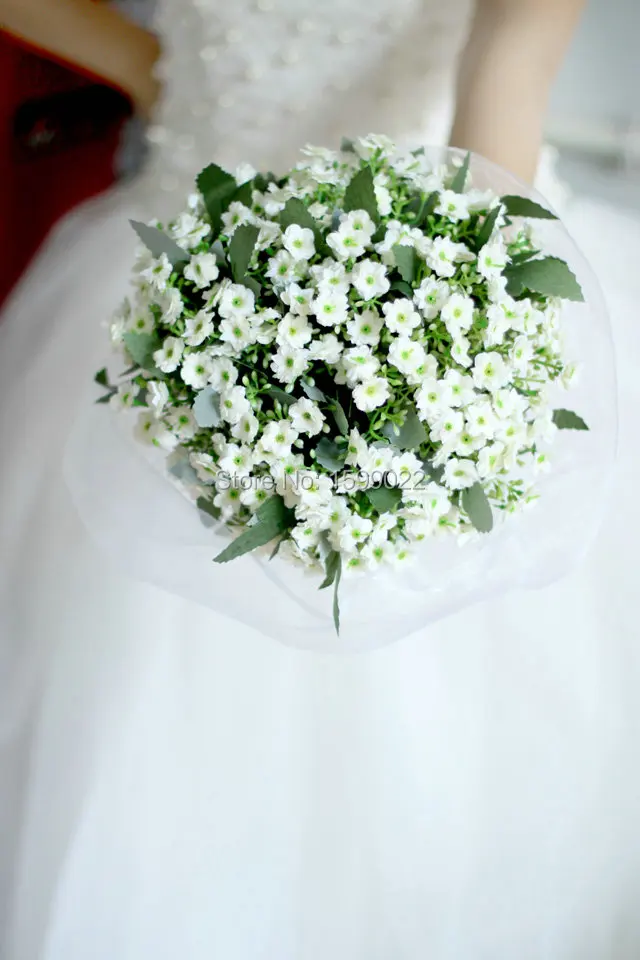 DWB1008 (3)artificial wedding bridal toss bouquet hand flower bridesmaid bride holding flowers