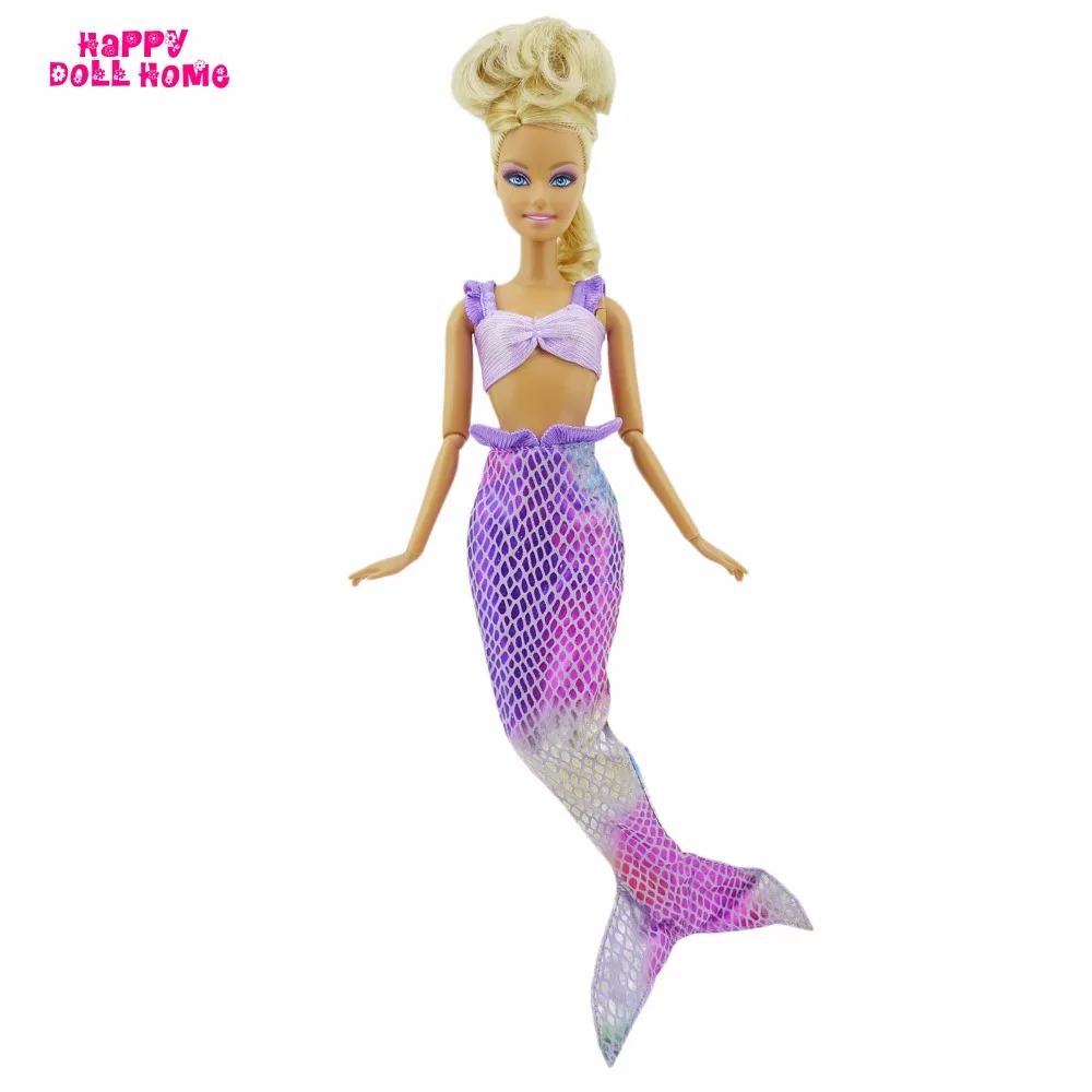 Free Shipping Handmade Dolls Party Dress Gown Skirt For Barbie doll