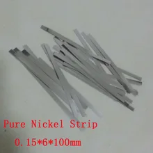 Чистая никелевая лента для исследований, 18650 размер сварки батареи: 0,15*6*100 мм