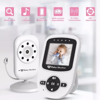 

BM242 radio nurse wireless nanny wireless 2.4 inch LCD IR Night Vision Intercom Lullabies Temperature Monitor 2X Zoom