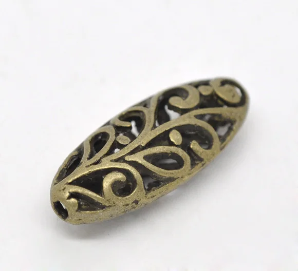 DoreenBeads бусины цинка-вставки из сплава Овальный элемент античная бронза цветок