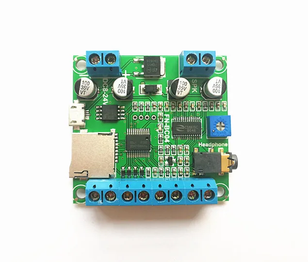 4 Buttons Triggered MP3 Sound Module Triggerable MP3 Sound Board with Class D 10Watts Amplifier for