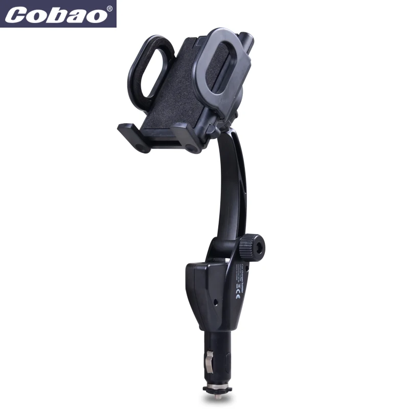 Автомобильный держатель для телефона с двумя usb портами автомобильное зарядное