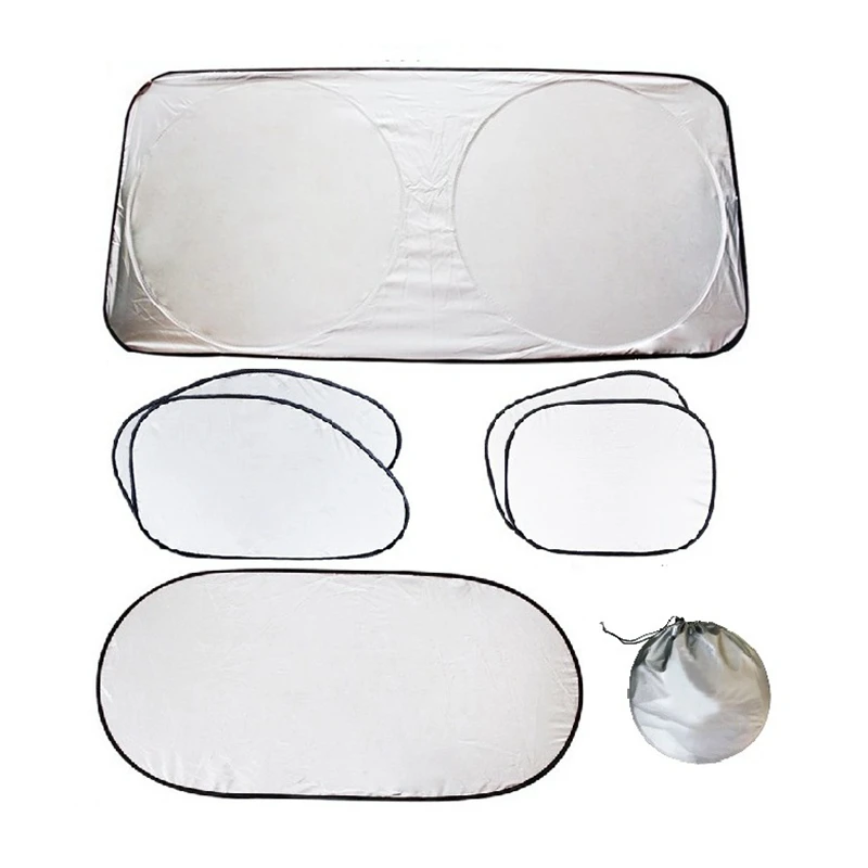 

LMoDri Car Window Sun Shade Auto Windshield Visor Cover Front Rear Side Window Sunshade UV Protect Car Window Film 6pcs/set
