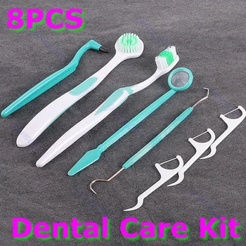 

Dental Care Tooth Brush Kit Floss Stain Tongue Picks Teeth Denticlean for Smoker