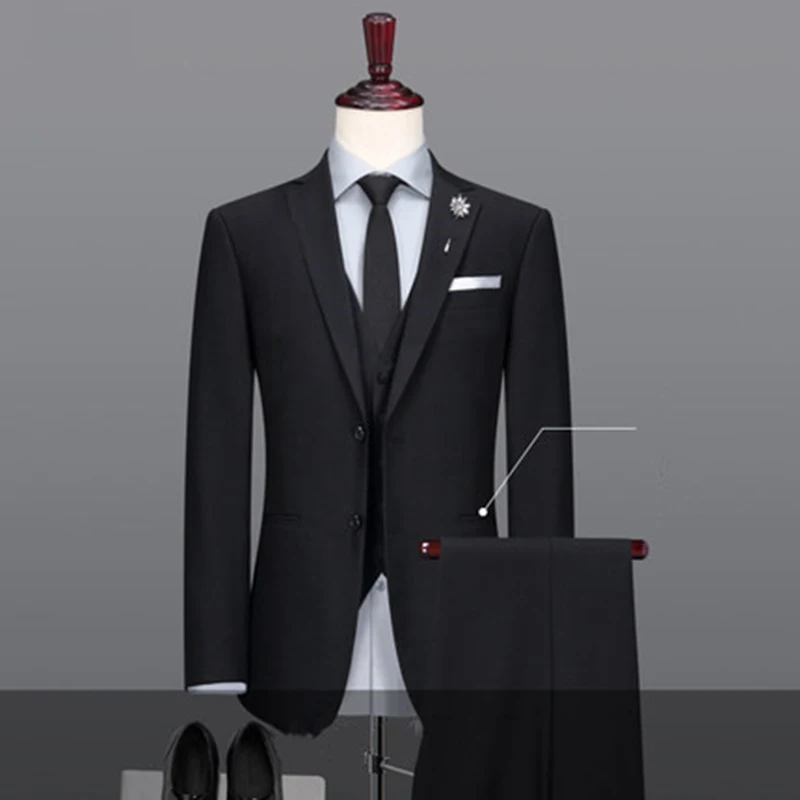 2020 New Wedding Suits For Men Notched lapel 3 Pieces Set Two buttons Groom Prom Suits Costume Homme Mariage Terno Masculino 2020 New Wedding Suits For Men Notched lapel 3 Pieces Set Two buttons Groom Prom Suits Costume Homme Mariage Terno Masculino