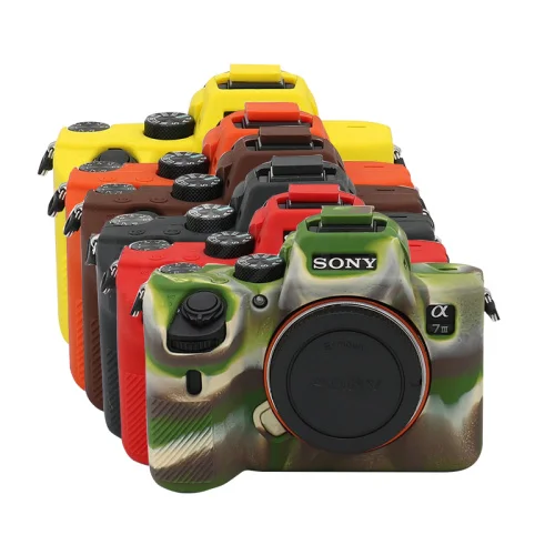 Силиконовая кожа брони чехол для корпуса протектор Sony Alpha A7 III/A7R III/A7M3 A7RM3/A9 ILCE 9