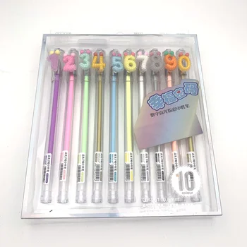 

4 set/Lot Highlight colors gel pen 9 different Glitter color pens for album drawing decoration crayon Stationery School F566