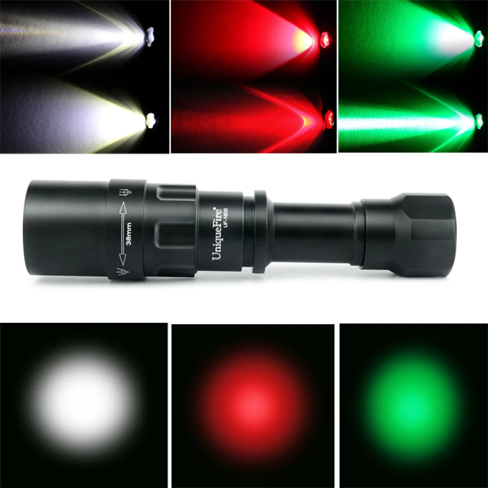 

UniqueFire 1605 CREE XRE LED Flashlight Outdoor 3 Modes Zoomable Tactical Hunting Torch 38mm Convex lens Lanterna Rechargeable