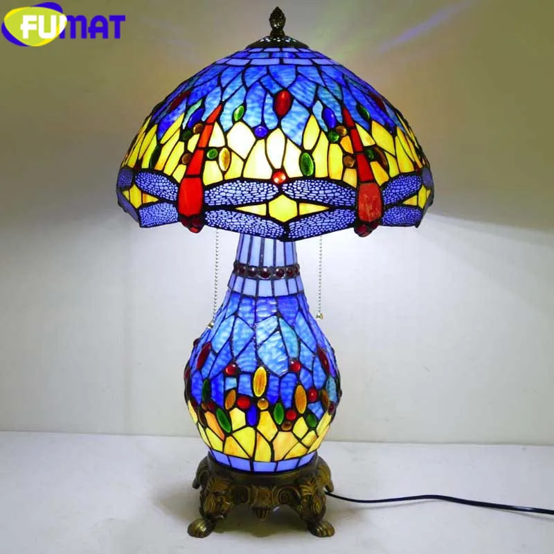 21Tiffany Stained Glass bedside table lam