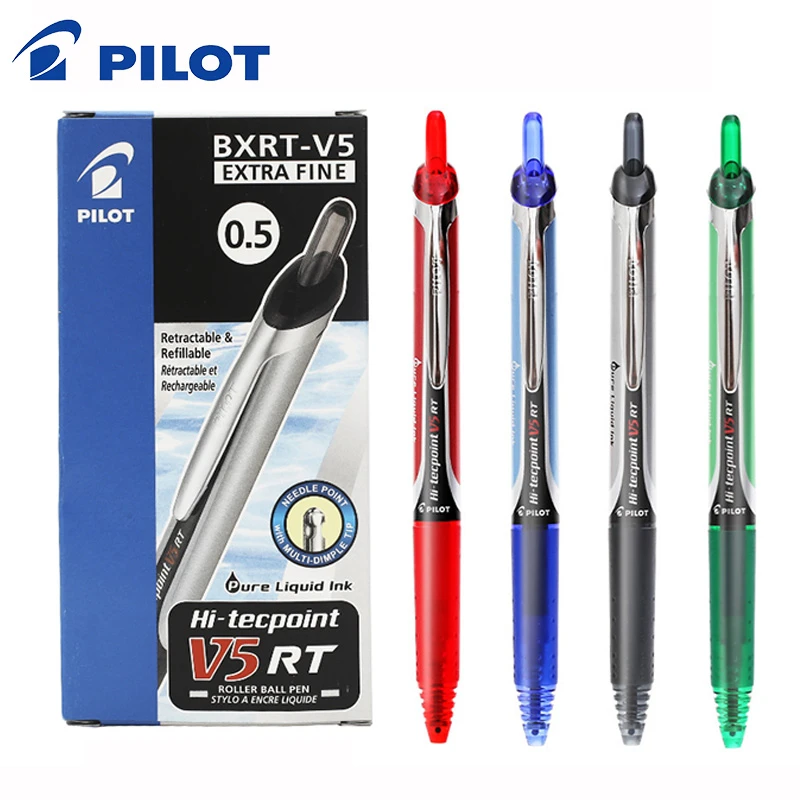 Pilot Bolígrafo V5 RT hi tecpoint RollerBall, bolígrafo de 0,5mm de BXRT V5, 4 colores a elegir, papelería oficina y escuela, 9 de gel| - AliExpress