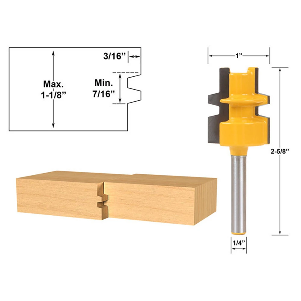 

1pc 1/4 Shank Trim Router Bit Carbide Wood Milling Cutter Woodworking Gear Drill Bit Mortise Cutter