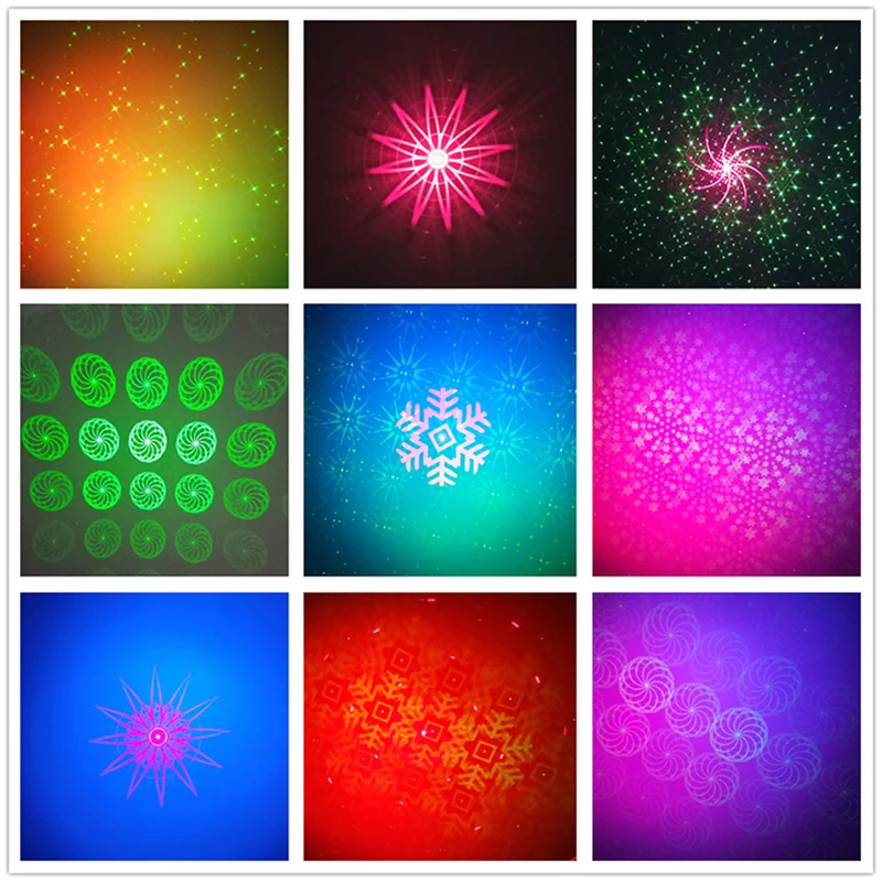 Новые Рождество вечерние праздник лазерный светодиодный светильник RGB Красочная Алюминий проектор dj диско-сценическое освещение светильник Инж