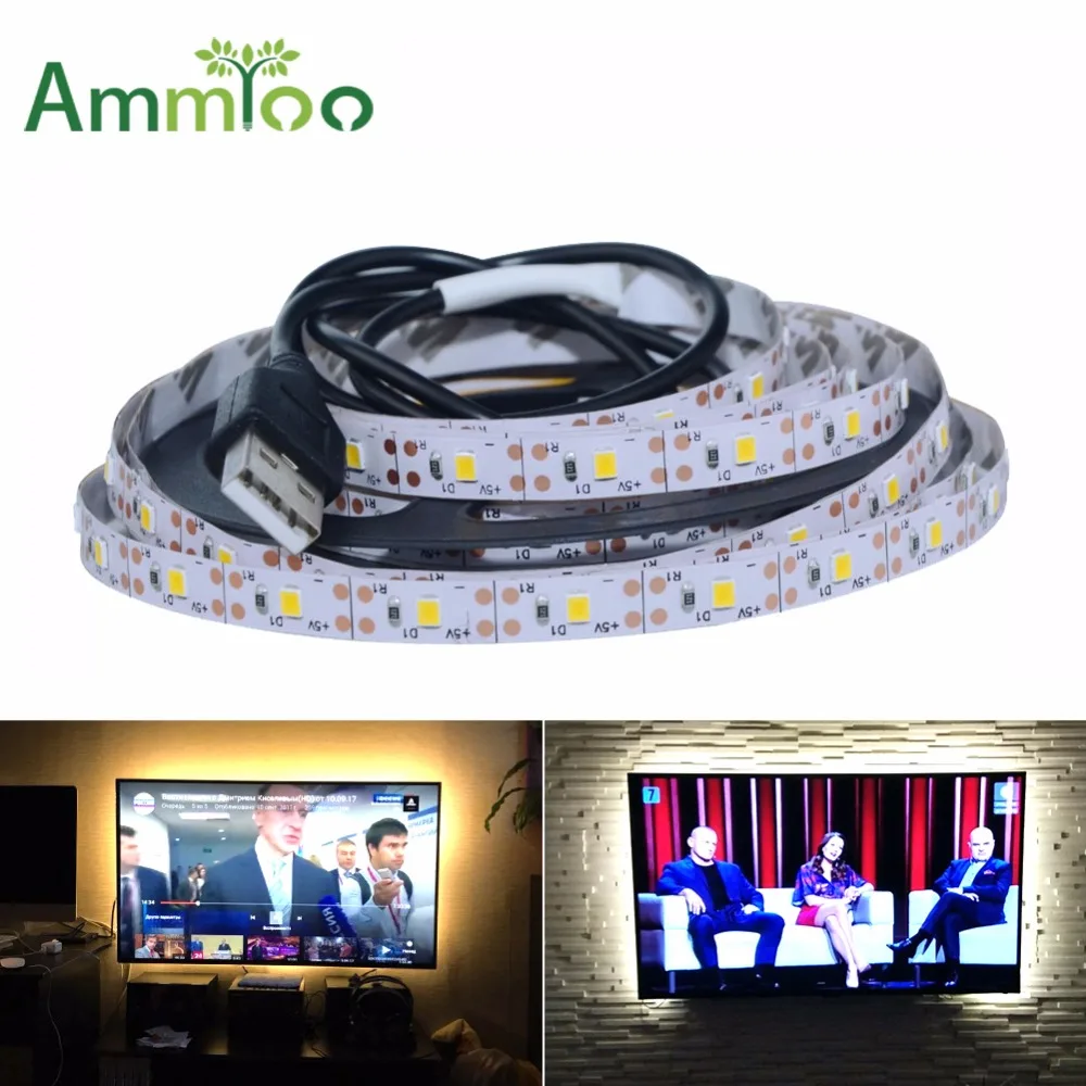 

LED Nightlight DC5V USB Port Cable Led Night Light 50CM 1M 2M 3M 4M 5M LED strip light Tape lamp TV background Lighting SMD 2835