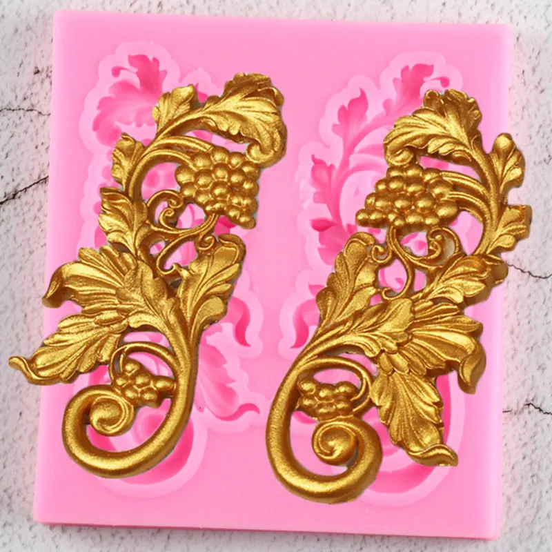 

Street Lamp Cake Border Silicone Mold Grape Vine Fondant Molds DIY Cake Decorating Tools Candy Clay Chocolate Gumpaste Mould