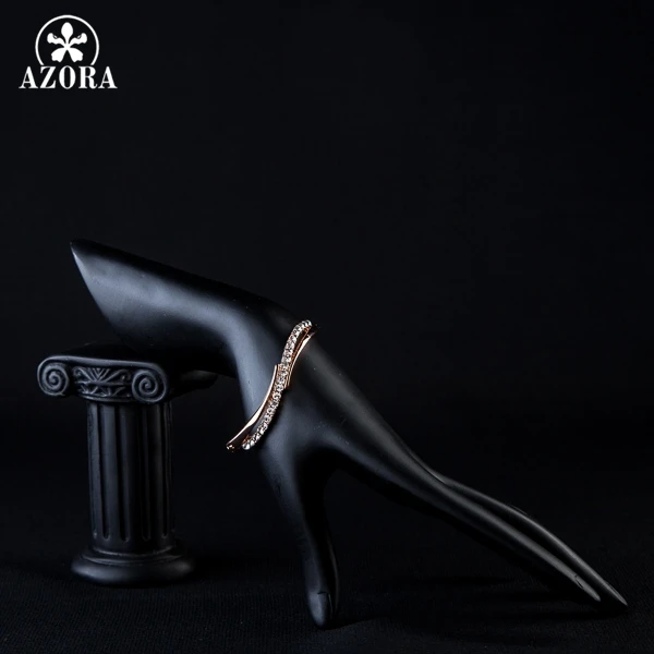 AZORA розовое золото Stellux австрийский кристалл проложили браслет TB0022|bangle bracelet|pave