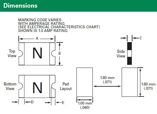 10 шт. в партии Littelfuse SMD SMT PPTC полипредохранитель сбрасываемый предохранитель 1206 0.75A 6V 1206L075