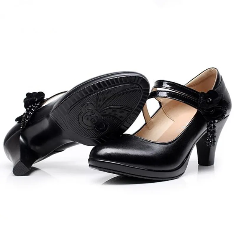GKTINOO/Новинка; обувь из натуральной кожи; женская обувь на высоком каблуке; коллекция года; сезон весна-осень; женские туфли-лодочки; удобная женская обувь на высоком каблуке