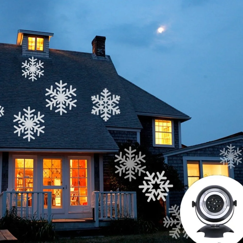 

LED Landscape Projector Home Decoration Light Snowflake Patterns Landscape Lights For Christmas US EU UK Plug