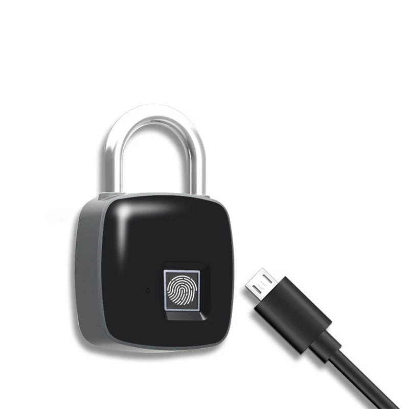 P3 fingerprint padlock electronic intelligent padlock non-password lock household locker anti-theft fingerprint lock