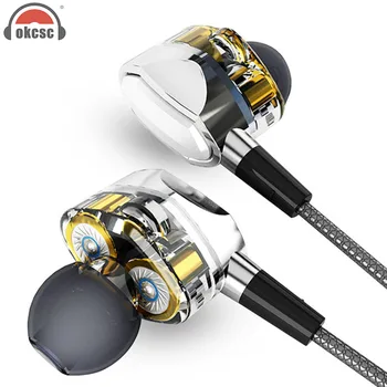 

OKCSC G2 Dynamic Driver Earphones Piston HIFI Perfect Sound Quality Subwoofer In-Ear Earbuds With Mic