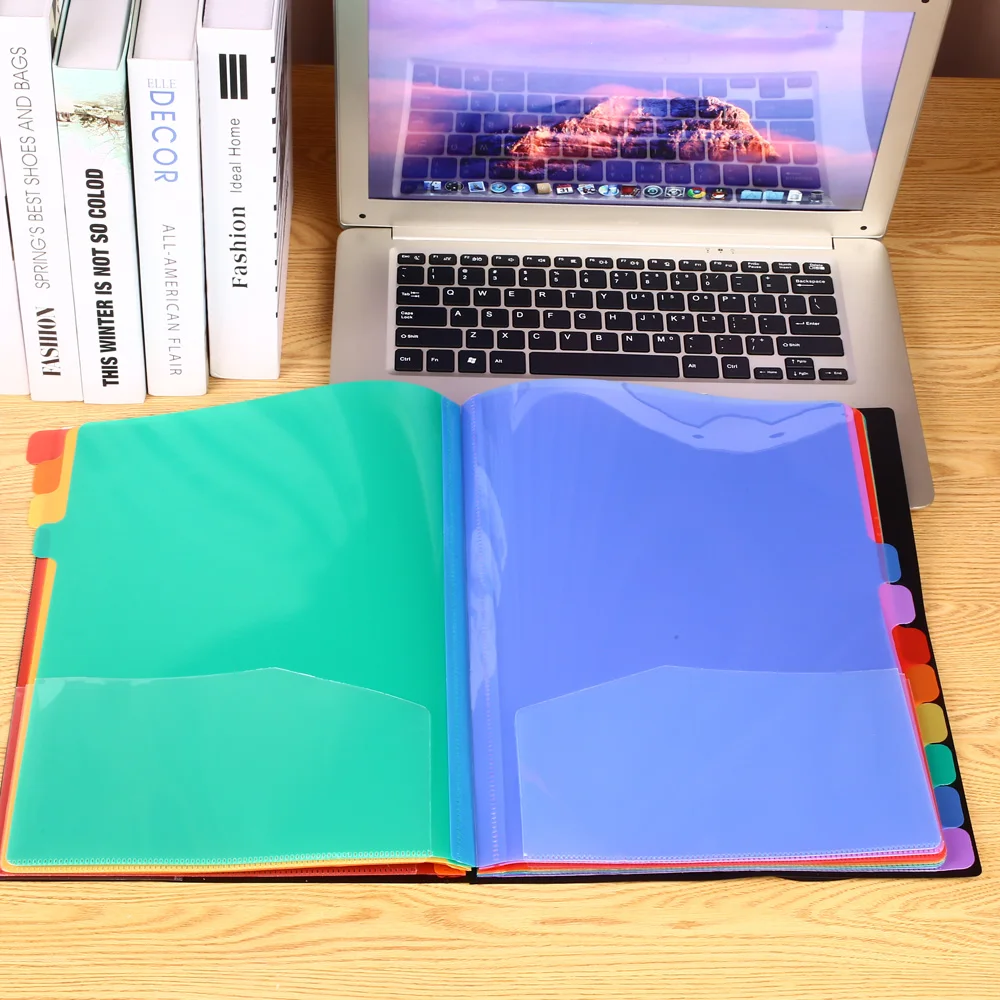 

A4 Document Bag 12 Grids Manager File Holder Office Supplies Business Receipt Folder Universal Stationery Organizer Files Folder