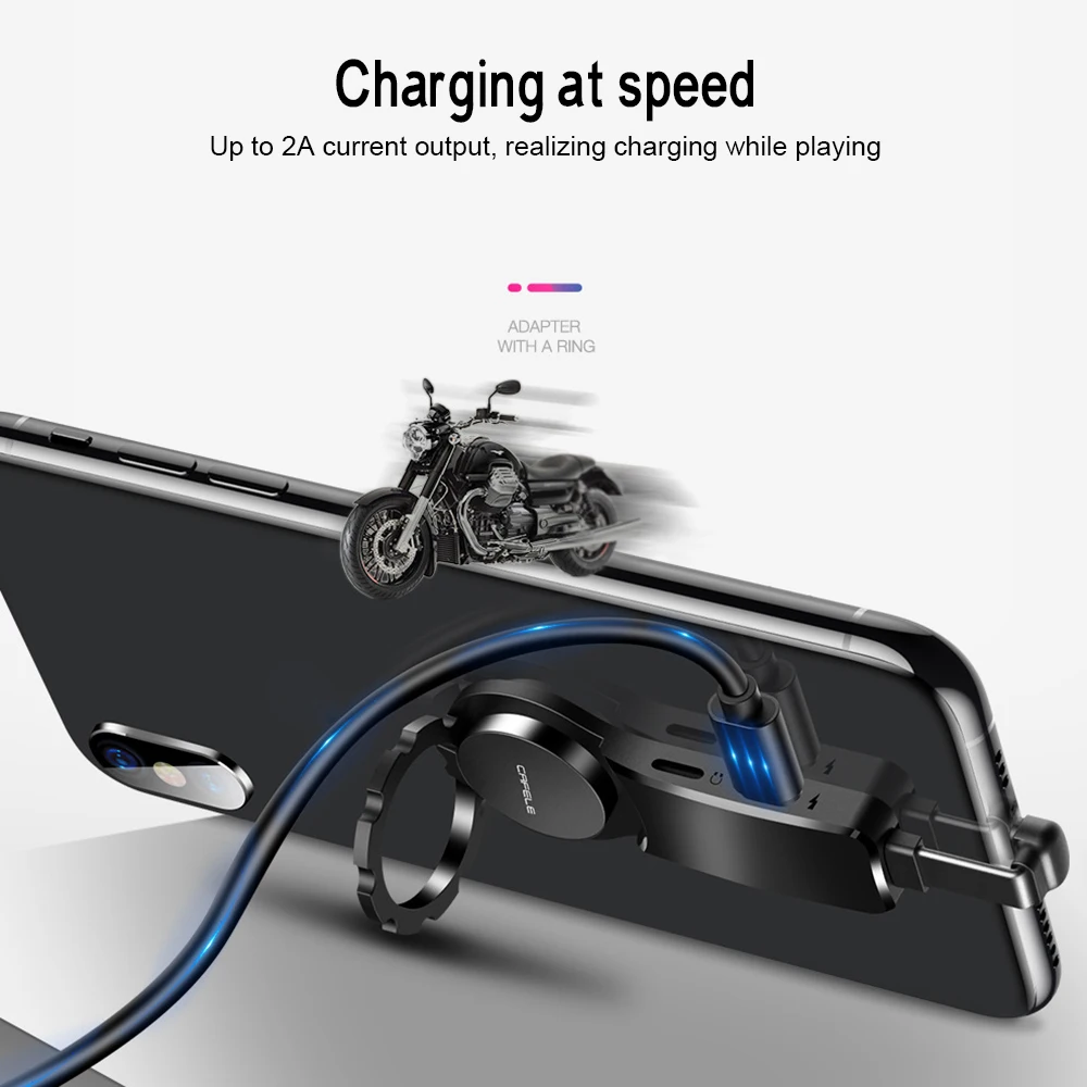 

2 in 1 Phone Charging Holder Only For iphone 8 Plus XS MAX Dual For Lightning Cable X XR Finger Ring Holder telefoon staan