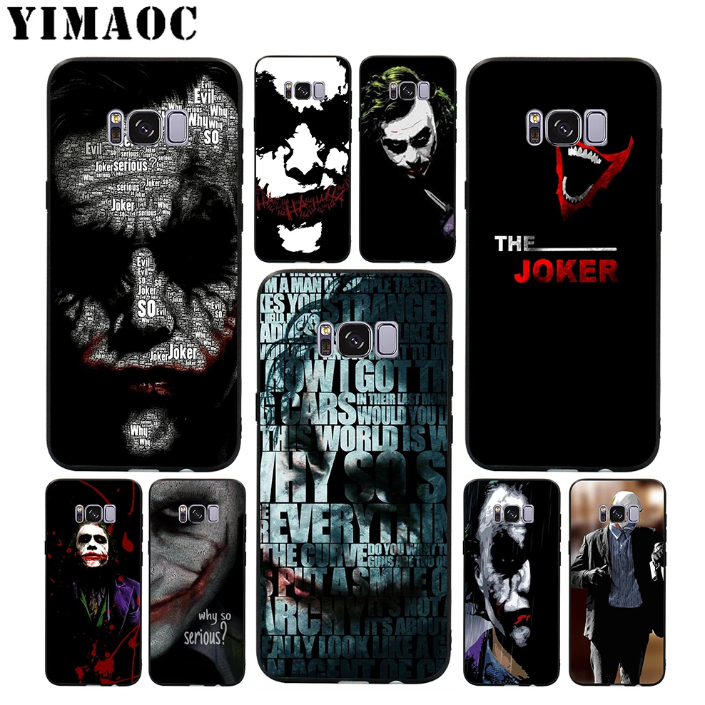 Мягкий чехол YIMAOC Joker The Dark knight для Samsung Galaxy S10 S10e S9 S8 A6 Plus S7 S6 Edge A7 A5 A3 J6 Note 9 8 |