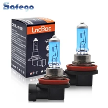 Safego 2 шт. H11 H4 H7 галогенный ксеноновый светильник яркий теплый белый 60 Вт/55 Вт Hi/Lo для автомобиля головной светильник 4300 К-5000 К 12 В