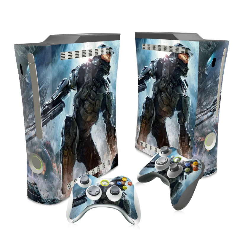 

Free Drop Shipping HOT ! Vinyl Protective Skin Sticker For Microsoft Xbox 360 Fat