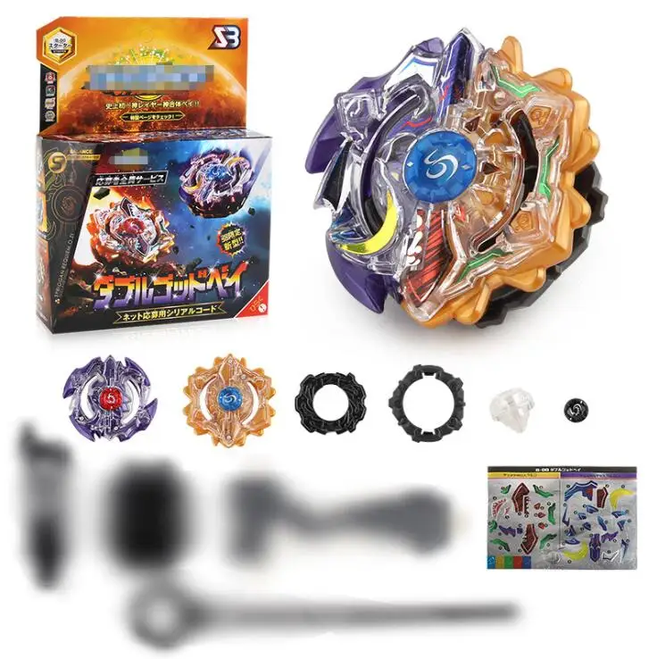 

Spinning Top BURST DOUBLE GOD BEY DUO ECLIPSE APOLLOS ARTEMIS COROCORO Launcher+Grip
