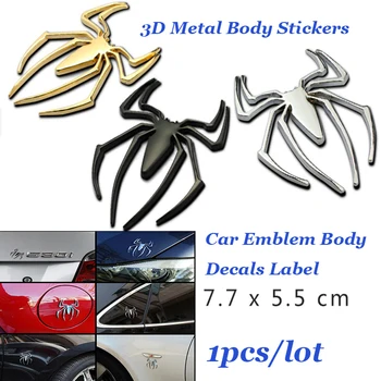 

For Spiderman badge 1pcs/lot 3D Metal Auto Motorcycle Logo Label Items Car Emblem Badge body Sticker decals New Car-styling