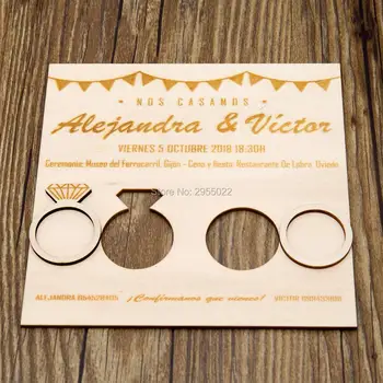 

Personalized Wedding Invitations Cutting Invitation Card,Wedding Wood Hollow Birthday Invitation,wedding rings invitation,