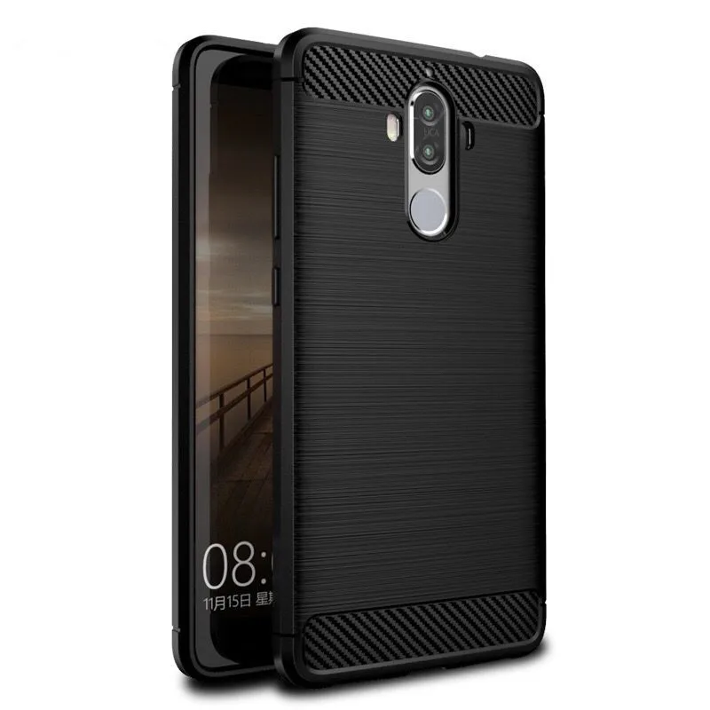 Матовый Силиконовый чехол из углеродного волокна для Huawei Mate 8 9 10 Lite Pro Чехол